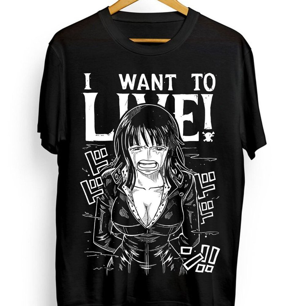 One Piece-Nico Robin T-Shirt Manga Strip Anime Pirate Unisex Tshirt Graphic Tee